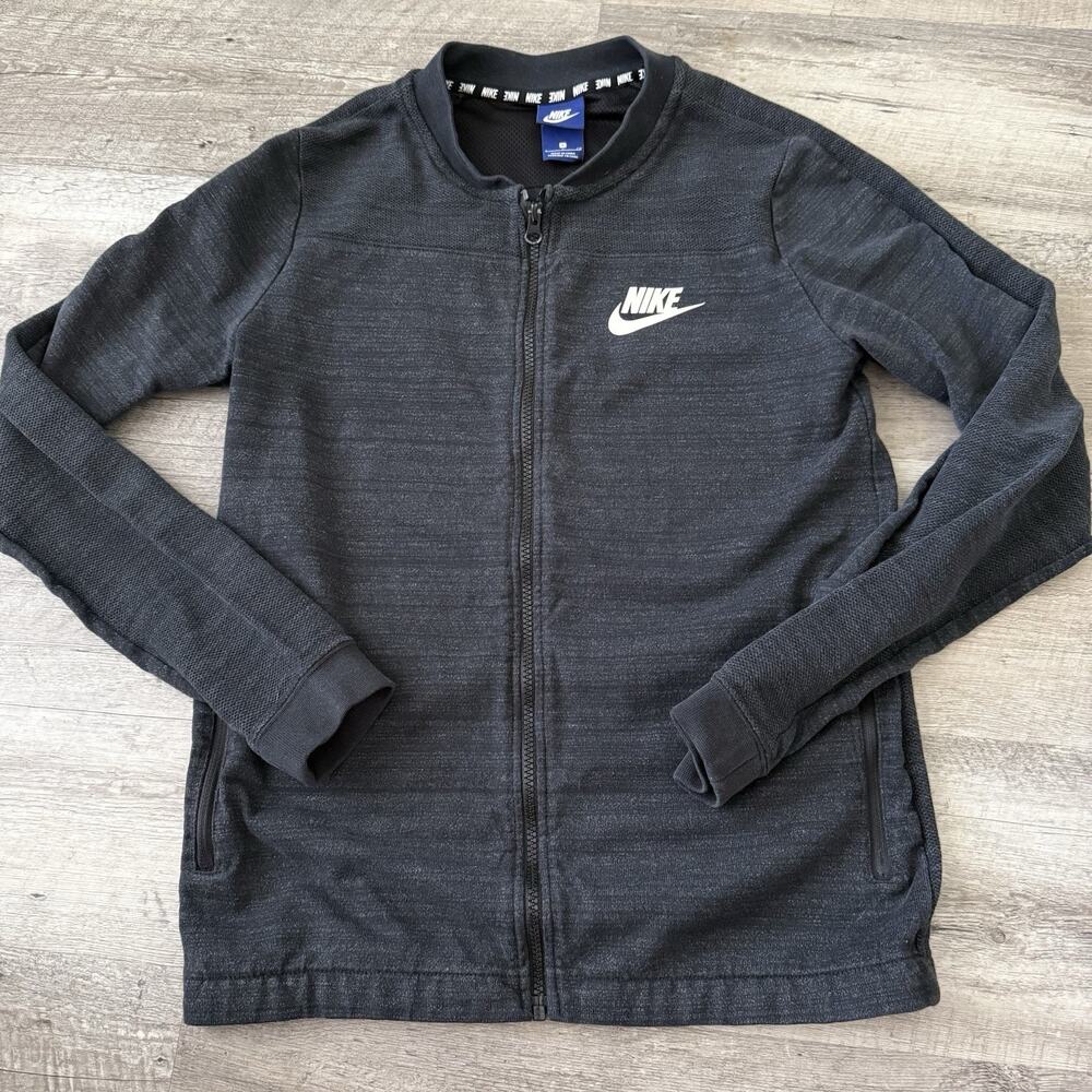 Nike Sportswear Advance 15 Full-Zip Jacket Mens Sz Small Marled Black 837008-010